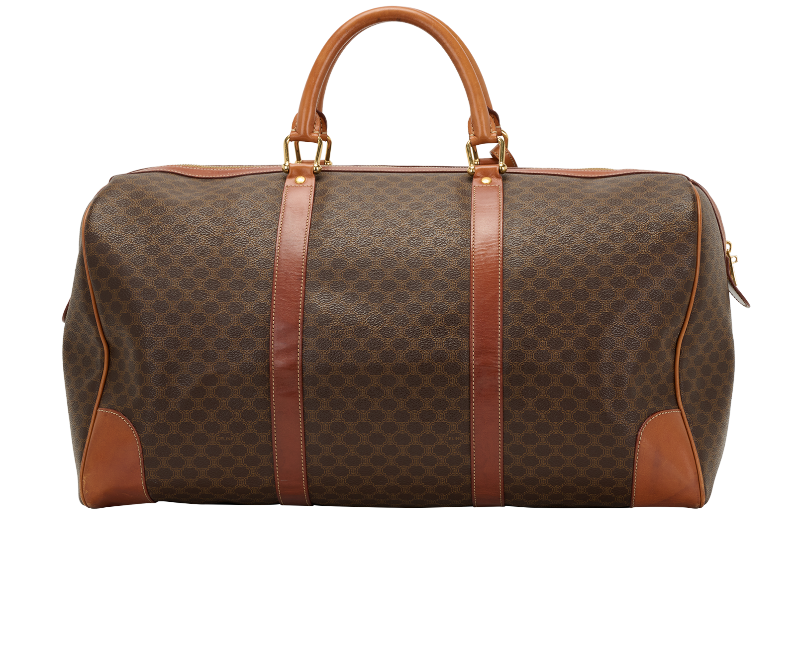 Vintage Macadam Boston Bag, &pound;495, Handbags, Brown, Leather, Back view